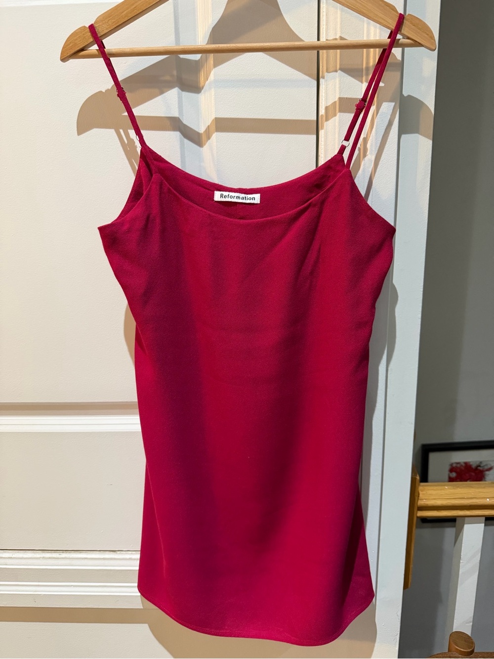 Reformation Pink Slip Spaghetti strap Mini Dress